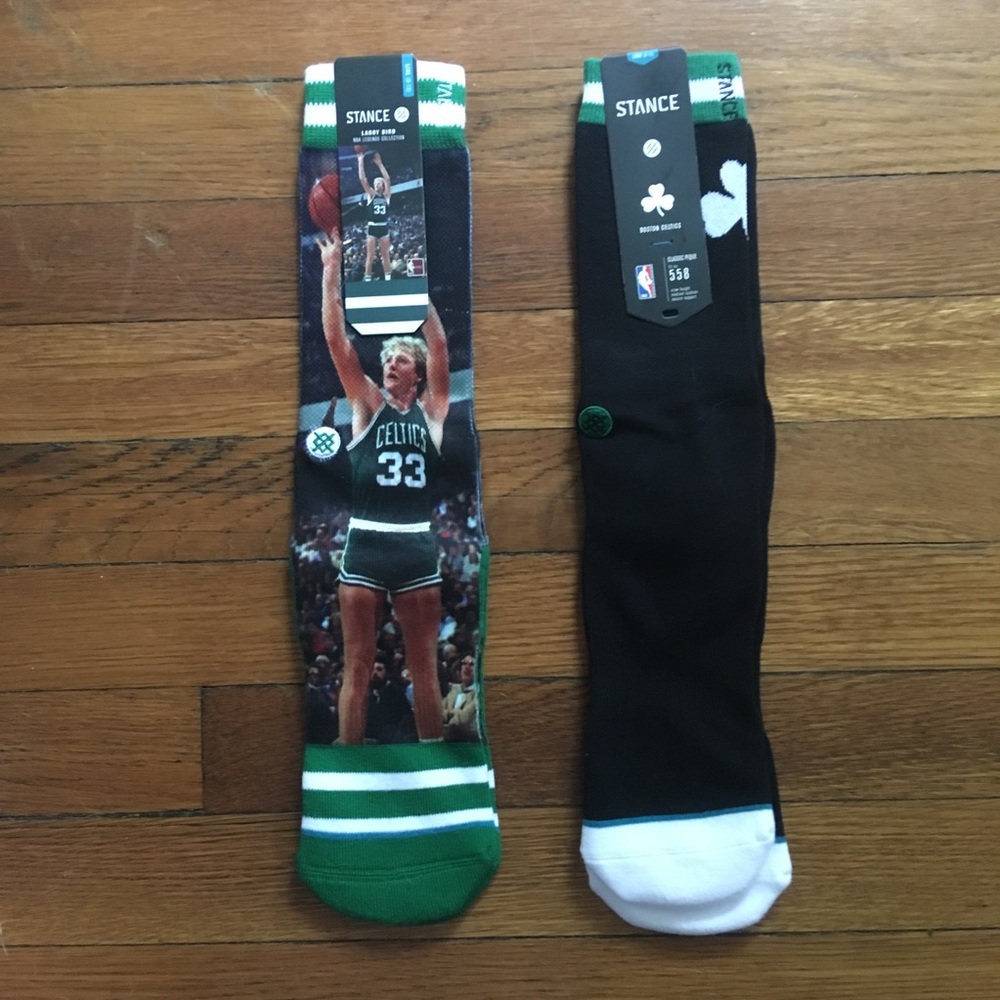 Two Pairs Stance Boston Celtics Larry Bird Socks